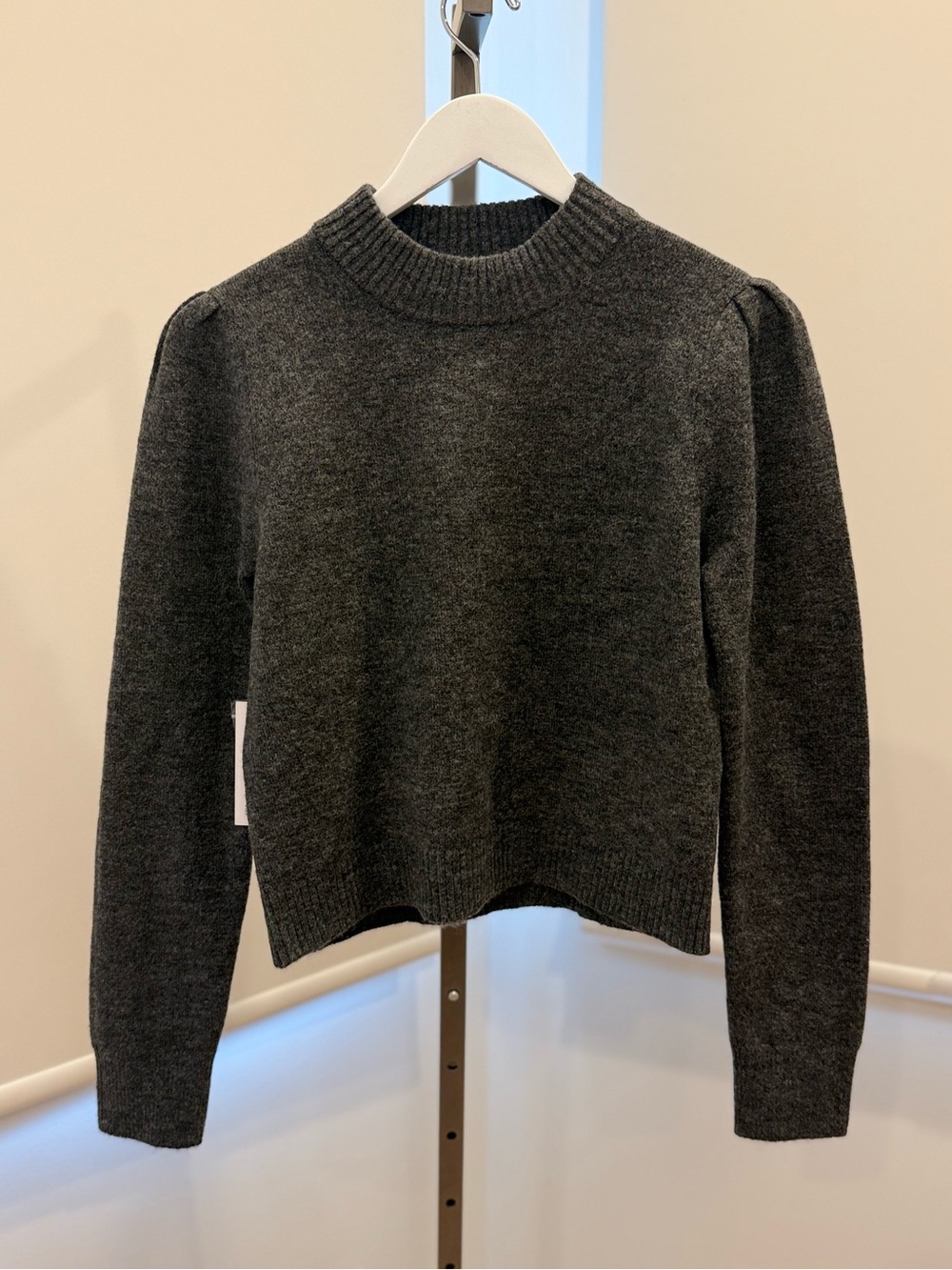 Michael Stars Genova Puff Sleeve Pullover - Charcoal